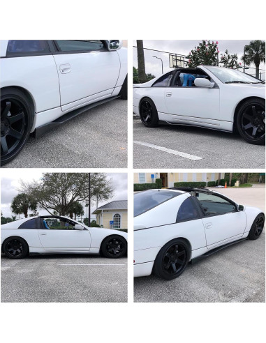 Faldones Laterales Universales DREAMOTOR 78.7" Negro para Auto