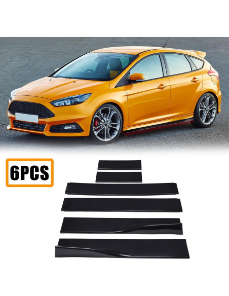 Faldones Laterales Universales DREAMOTOR 78.7" Negro para Auto