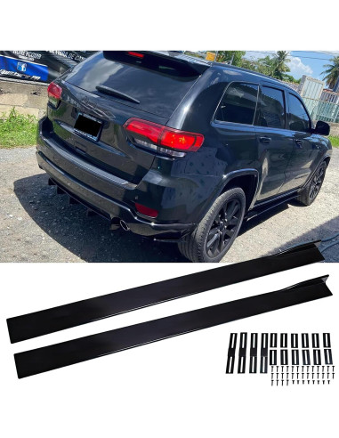 Faldones Laterales Universales DREAMOTOR 78.7" Negro para Auto