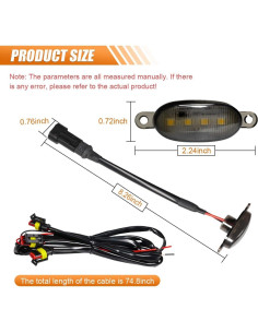 Luces LED para Parrilla Frontal BDZMC, 4 Piezas, Blanco 2