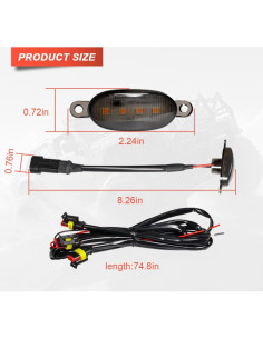 Luces LED de Parrilla UHANBUT Amarillo para Automóvil 21x5.7cm 2