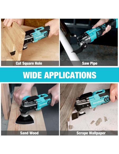 Multiherramienta Oscilante Inalámbrica DURATECH 20V 24 Acc.