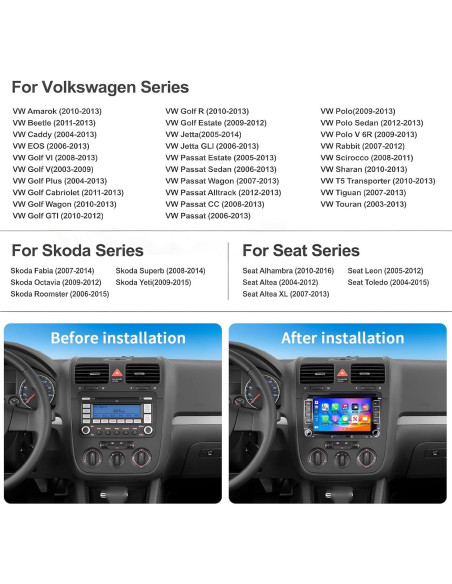 Estéreo de Coche Android 7" UNITOPSCI 2GB RAM 32GB VW