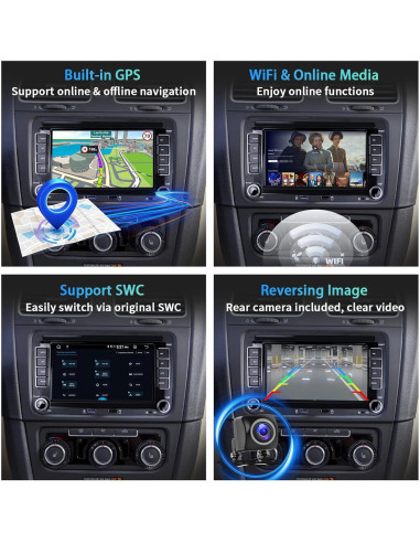 Estéreo de Coche Android 7" UNITOPSCI 2GB RAM 32GB VW