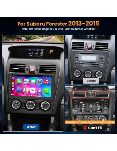 Estéreo de Coche Android 12 Electrosmart 9" para Subaru 2013-2015