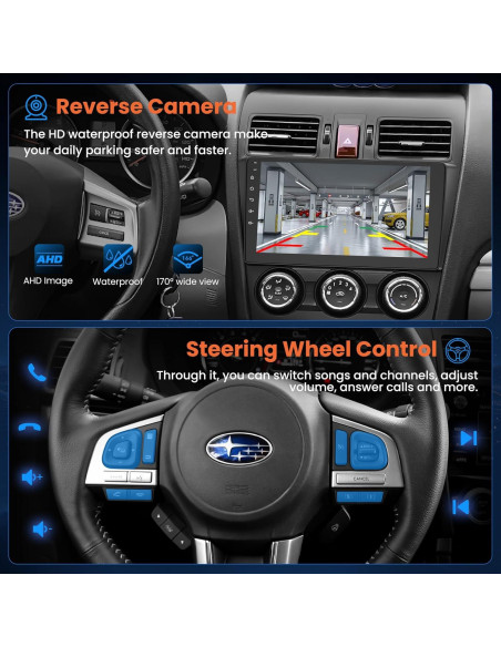Estéreo de Coche Android 12 Electrosmart 9" para Subaru 2013-2015