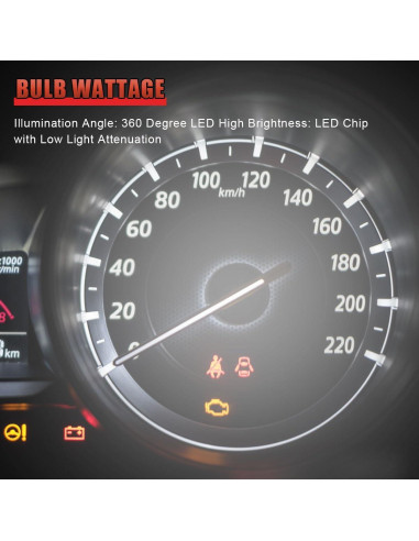 20 Bombillas LED T10 GAOLAOSY para Tablero Automotriz 12V