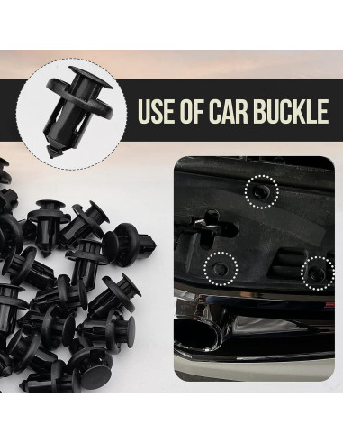 100 Clips de Parachoques TOPCNOEM 10mm para Honda Acura