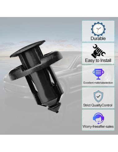 100 Clips de Parachoques TOPCNOEM 10mm para Honda Acura