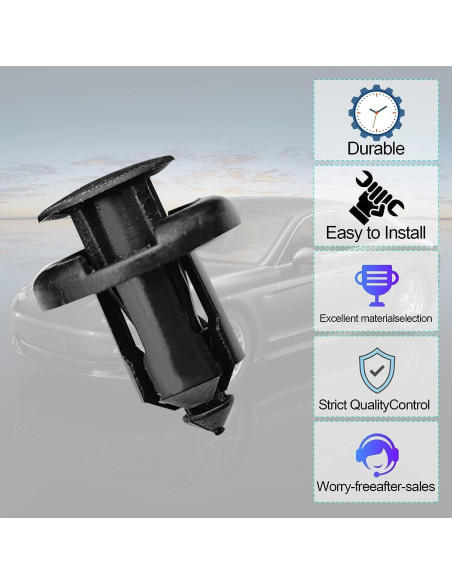 100 Clips de Parachoques TOPCNOEM 10mm para Honda Acura