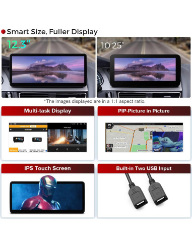 Estéreo de Coche XTRONS Android 13 12.3" para Audi A4 A5