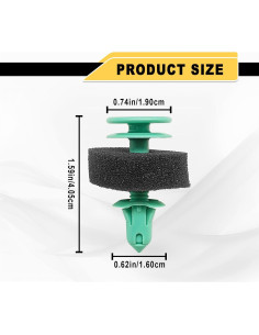 20 Clips de Retención de Panel de Puerta Dunviku 25707329 2