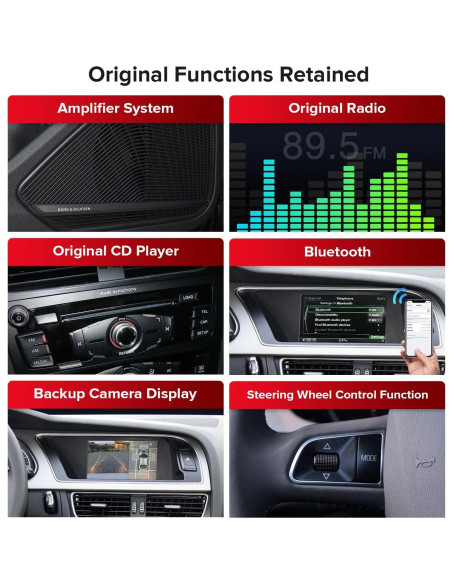 Estéreo de Coche XTRONS Android 13 12.3" para Audi A4 A5