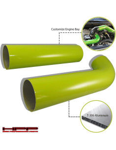 Kit de Admisión de Aire Frío Verde + Filtro Azul Honda 92-96 2