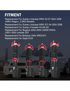 Kit de Suspensión Coilover JDMSPEED para Subaru Impreza WRX 2002-2007 2