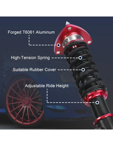 Kit de Suspensión Coilover JDMSPEED para Subaru Impreza WRX 2002-2007