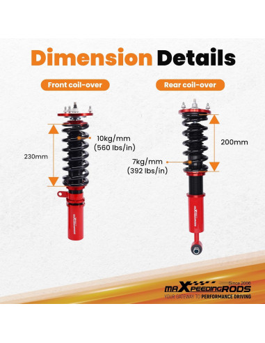 Amortiguadores Ajustables maXpeedingrods para BMW 5 E60 2004-2010