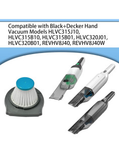 Filtro HEPA Aolleteau HLVCF10 para Aspiradoras BLACK+DECKER 2