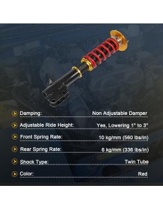 Amortiguadores Coilover Ajustables JDMSPEED para Subaru Impreza WRX 1993-2001 2