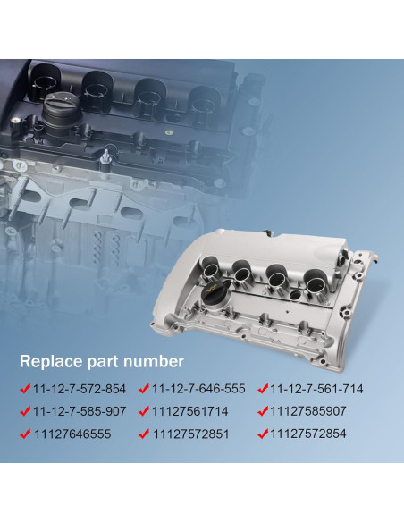 Cubierta de Válvula de Motor Aluminio Mejorada Mini Cooper S 1.6L