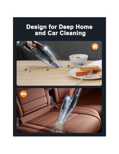 Aspiradora de Mano Otemly BH6101 Inalámbrica 9KPA Carga Rápida