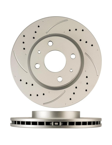 Disco de Freno Perforado y Pastillas Cerámicas PHILTOP para Ford Focus 2008-2011