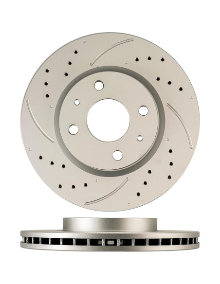 Disco de Freno Perforado y Pastillas Cerámicas PHILTOP para Ford Focus 2008-2011