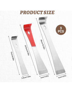 Juego de 3 Palancas de Acero Inoxidable para Apicultura 2