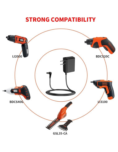 Cargador MEROM para Black & Decker LI3100 9V Reemplazo