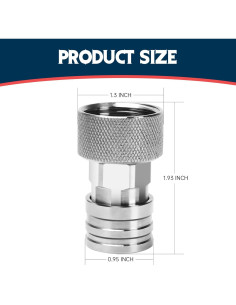 Adaptador de Manguera de Jardín VIPRUSH 3/4" GHT a 1/4" Rápido 2