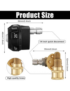 Kit de Boquilla y Acoplador Giratorio Tondiamo 6 en 1 2