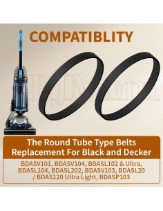 Correas de Aspiradora Black and Decker BDASV101/104 - 2 Piezas 2