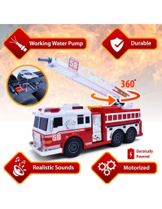 Camión de Bomberos Motorizado Vebo con Luces y Sonido 2