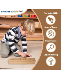 Bloque Cilíndrico Montessori MONTESSORI OUTLET 46.5x7.5cm 2
