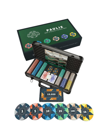 Set de Poker Bullets con 300 Fichas de Cerámica y Estuche