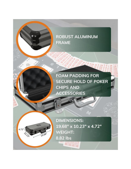 Set de Poker Bullets con 300 Fichas de Cerámica y Estuche