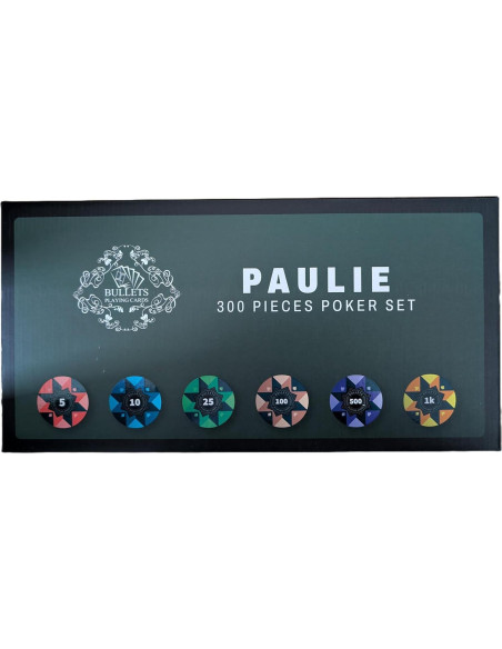 Set de Poker Bullets con 300 Fichas de Cerámica y Estuche