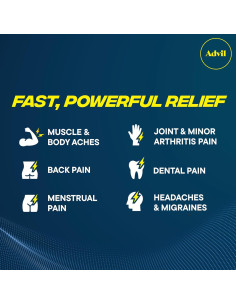 Advil Acción Dual Tabletas 216 Conteo - 250 Mg Ibuprofeno y 500 Mg Acetaminofén 2