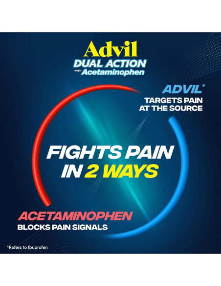 Advil Acción Dual Tabletas 216 Conteo - 250 Mg Ibuprofeno y 500 Mg Acetaminofén