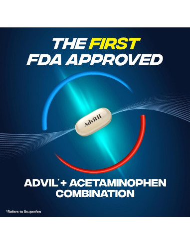 Advil Acción Dual Tabletas 216 Conteo - 250 Mg Ibuprofeno y 500 Mg Acetaminofén