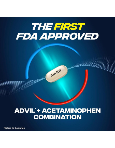 Advil Acción Dual Tabletas 216 Conteo - 250 Mg Ibuprofeno y 500 Mg Acetaminofén