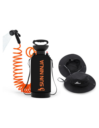 Bundle Ducha Portátil 8L y Sombrero Cubo Sun Ninja UPF 50+