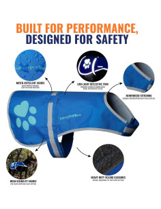 Chaleco Reflectante SafetyPUP XD Azul XL para Perros Grandes 2