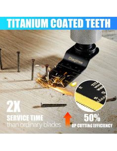 Hojas de sierra oscilante Diagtree 20PCS titanio metal madera 2