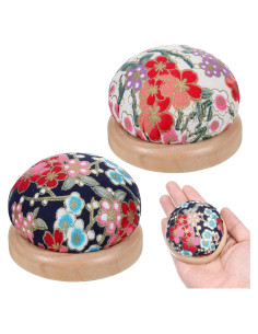 2 Almohadillas para Alfileres QfwdfcTrenz Madera Púrpura Rosa