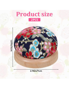 2 Almohadillas para Alfileres QfwdfcTrenz Madera Púrpura Rosa 2