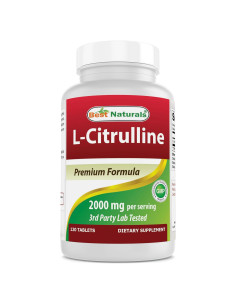 L-Citrulina 2000mg Mejores Naturales - 120 Tabletas Sin Gluten