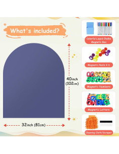 Calcomanía Magnética de Pared OMKSIH 101.6x81.3 cm Azul 2