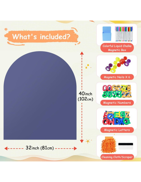 Calcomanía Magnética de Pared OMKSIH 101.6x81.3 cm Azul