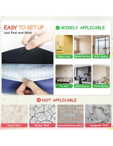 Calcomanía Magnética de Pared OMKSIH 101.6x81.3 cm Azul